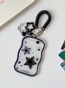 1pc Star-Shaped Card Holder, Campus Card, Student Meal Card, Card Pouch, Women Bus/Metro Card, Key Chain Pendant