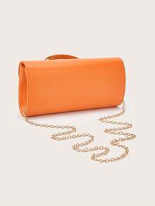 Retro Solid Color Clutch Bag, Versatile Handbag, Fashionable PU Leather Bag, Suitable For Women, Can Be Used For Weddings, Parties, Balls, Galas And Other Occasions. - Orange - View 5
