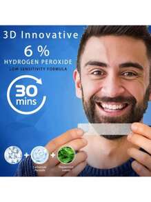 白色牙齿美白贴片，口腔卫生护理，双弹力牙齿美白贴片，假牙美白，牙齿美白贴片，牙齿美白工具 - 彩色 - 查看 6