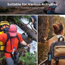 Water Filter Straw Portable Survival Filtering System For Drinking, Hiking, Camping, And Emergency Preparedness - Blue - View 9