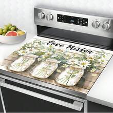 3pcs Stove Mat, Flower Vase Draining Mat, Bring Texture To Kitchen, Trivet, Dish Drying Mat, Heat Resistant, Non-Slip, Scratch-Resistant, Easy To Clean, Suitable For Stove, Countertop, Cabinet, Dishwasher, Washing Machine, Dryer, Induction Cooker And Ironing Board, Glass Ceramic Stove Protector, Heat Resistant Non-Slip Stove Cover, Coffee Mat, Coffee Maker Mat - Multicolor - View 1