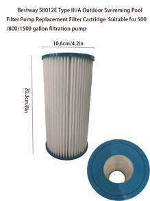 Cartouches de remplacement de filtre de spa et de bain à remous Coleman SaluSpa Bestway 58012E Type III/A et VI - Convient aux filtres BESTWAY 58012E Type III/A et BESTWAY VI compatibles Lay-Z-Spa, Coleman SaluSpa 90352E, 58323E, 58323 Escarpins de filtration pour piscine, filtres Bestway, Lay-Z Spa, Intex, taille de remplacement de filtre de spa 4,1 x 3,1 pouces (accessoires de remplacement de bouchon de vanne de paroi de piscine Intex et Bestway, bouchons de trou de pompe de filtration pour piscine)