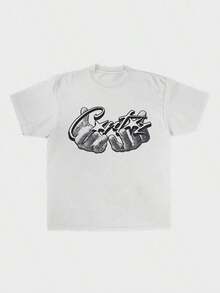 Men's New Hip-Hop Fashion Printed T-Shirt - White - View 2