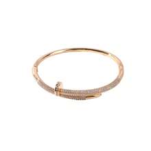 Vòng tay nữ tối giản cá nhân hóa đính đá Cubic Zirconia tổng hợp, vòng tay thời trang bền chắc cao cấp nhẹ sang trọng, phụ kiện trang sức đa năng, chất liệu đồng. - Vàng - Xem 7