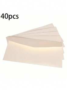 40pcs Plain Envelopes, Vintage Minimalist Triangle Flap Design, Invitation Envelopes, Suitable For Wedding, Anniversary, Celebration Party Invitations, Size: 8.66 X 4.33 Inches - Multicolor - View 8
