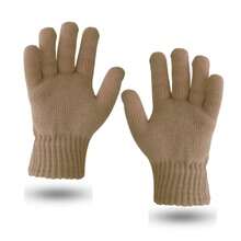 Women's Knitted Glove For Cold Winter Days - 淺米色 - 查看 2