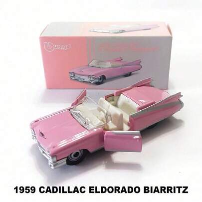 Burago Modelos de coches a escala 1/64 oficiales y autorizados - , Mercedes-Benz, , Cadillac, Chevrolet, modelos de coches de metal fundido realistas, coches coleccionables decorativos en miniatura