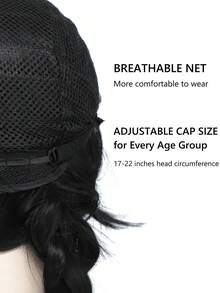 Double Ponytail Long Braided Wig With Bangs For Women&Girls Wednesday Cosplay Wig Halloween Costumes Wigs Party Cosplay Gifts Selfie Use - Black - View 7