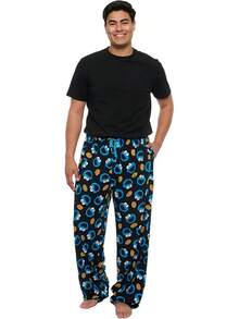 Mens Novelty Lounge Pants  Pajama Bottoms - Cookie Monster - View 4