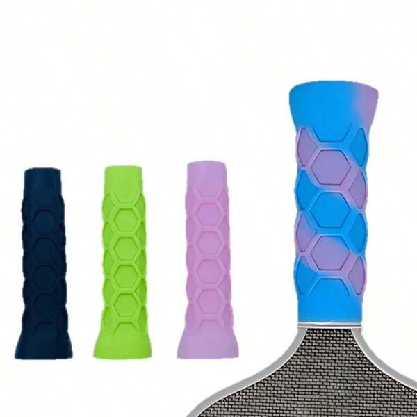 1 pieza Mango de raqueta de silicona - Accesorios de agarre mejorado, Reemplazo de agarre exterior duradero, Mango de raqueta de silicona