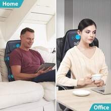 Cojin Sillon De Masajes Con Calor Para Silla Auto Portatil - Negro - Ver 2