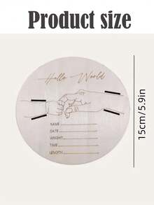 1 件手工制作的波西米亚风格激光切割人造木质新生儿出生公告板，配有医院 ID 手环架、宝宝出生名片、姓名和日期、婴儿房装饰照片道具、优雅的宝宝公告板、2D 图形设计