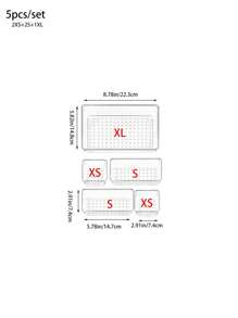 1pc/7pcs/11pcs/18pcs Transparent Tray/Storage Box Set, 7 Assorted Sizes, Multi-Purpose Organizer For Cosmetics, Small Tools, Tableware, Suitable For Vanity, Kitchen, Office Drawer, Bedroom, Versatile For Various Scenarios