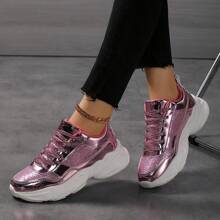 Women Wedge Sneakers - 金色 - 查看 5
