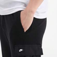 Nike 男褲夏季健身跑步訓練運動褲寬鬆透氣長褲黑色休閒褲 - 黑色 - 查看 6