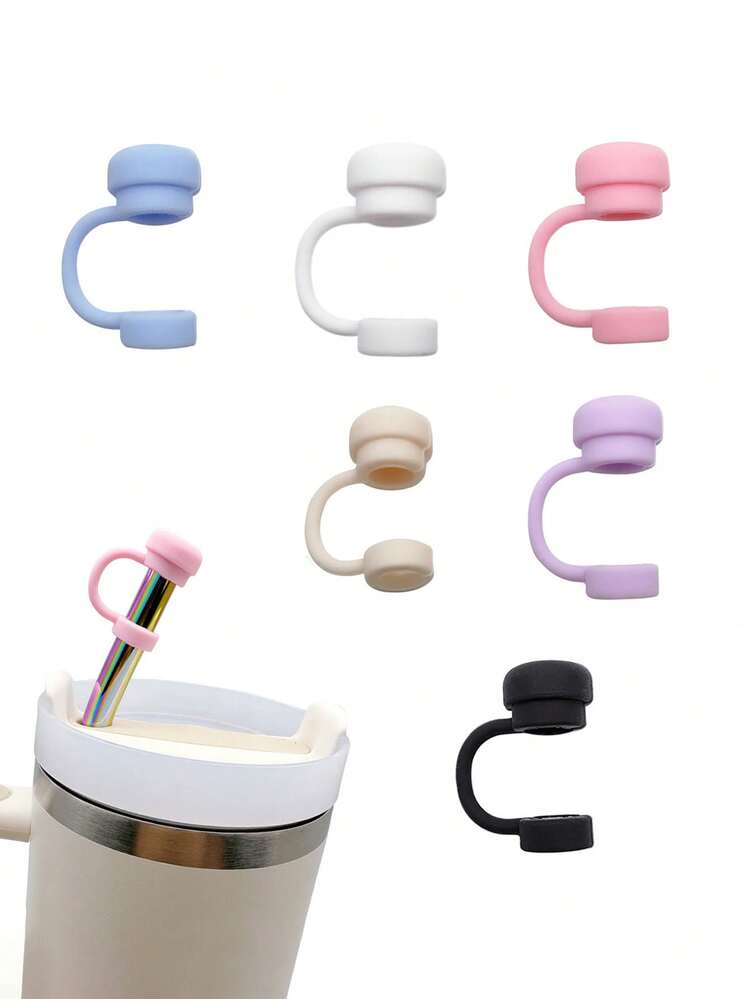 3 piezas de accesorios para tazas de 30-40 onzas, 1 pieza de tapa con pajita de silicona reutilizable de 10 mm con diseño de flor, 1 pieza de tapa superior de pajita de silicona compatible con la taza para evitar derrames y salpicaduras, 1 pieza de funda protectora de silicona para la parte inferior de la taza, accesorios para taza, regalos para fiestas navideñas - Multicolor - Añade 2