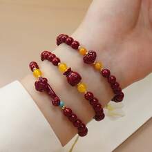 Crystal Crafts - Pulsera de bolsa de la suerte con cinabrio 95 de alto contenido - Ver 1