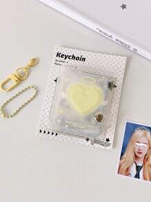 1 PC Transparent Shiny 2-Inch Card Album Boutique Keychain Pendant Photo Album Student Photo Id Photo Storage Album