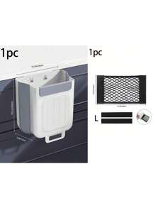 1 pieza Papelera colgante plegable de silicona para la cocina, cubo de basura montado en la puerta del gabinete de gran capacidad, herramienta de fácil limpieza a manos libres, gran regalo para mamá