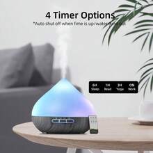 16.91oz Soundwave Technology Cool Mist Humidifier & Essential Oil Diffuser With Remote Control, USB