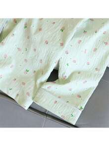 女性用ピーチプリントパジャマセット,2ピース,長袖パンツスーツ,柔らかく快適なパジャマ,家庭用とレジャー用 - KDJ819 ピンクハート - チェックする 6