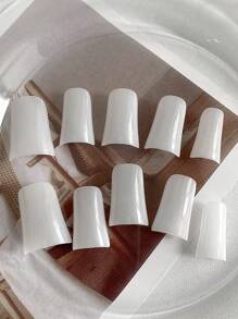 10 Pieces Acrylic Press On Nails, Press On Nails Beach Essentials,Halloween Nails,Christmas Nails,Customization Of Christmas And Halloween Elements, Duck-Billed Fake Nails, DIY, Custom Pattern,Nail Supplies, White Nails,Suitable For Ladies To Use In Weddings, Parties, Holidays, Gift Nail Tools. - Multicolor - View 2
