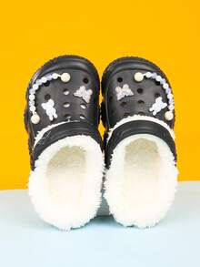 Kids' Warm Sandals, DIY Fashion Accessories, Outdoor Item, Comfortable Clogs, Suitable For Autumn/Winter Wear