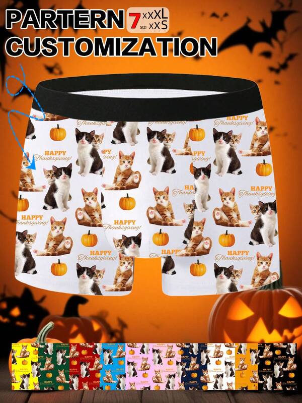 1 Stück individuell gestaltete Halloween-Unterwäsche, anpassbares Gesicht, bequeme Unterwäsche ist das beste Geschenk für deinen Freund, Ehemann, Vater, Valentinstag-Geschenk, Geburtstagsgeschenk, Halloween-Geschenk