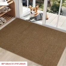 1 件卧室地毯仿剑麻长条地毯，非常适合入口、洗衣房、走廊、卧室、厨房、客厅和餐厅的硬木地板，时尚长地垫 - 室内四季家居装饰、门垫、可洗且防滑，非常适合家庭用作走廊地毯、卧室地毯、厨房地毯、床边地毯、家居装饰 | 厨房装饰