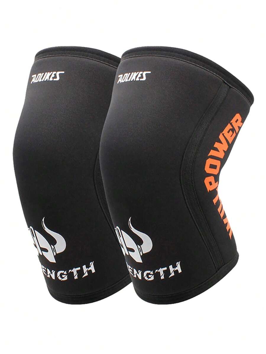 AOLIKES 护膝（1 对）7 毫米压缩护膝，适用于举重、深蹲、健身和其他运动