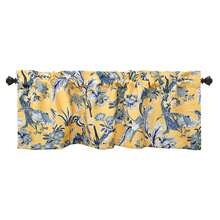 LUSH DECOR Dolores Light Filtering Valance Blue Single 52X18+2 Halloween-Fall Decor-Room Decor - Yellow - View 5