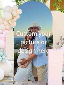 定制弹性拱形背景罩 - 个性化拱形背景罩，适用于圆形顶部背景架，可用于生日、主题派对、婚礼等各种场合，多种尺寸可选，多功能、耐用、装饰性强、可重复使用、精致、时尚、高品质、色彩丰富、现代、可定制、个性化、独特，是理想的礼物，永恒的爱 - 彩色 - 查看 10