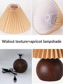 1 قطعة مصباح طاولة مطوي، مصباح سرير حديث مع ظل مصباح قهوة، إضاءة LED دافئة، مناسب لغرفة النوم والصالة ومكتب المنزل، ديكور الغرفة، ديكور المنزل
