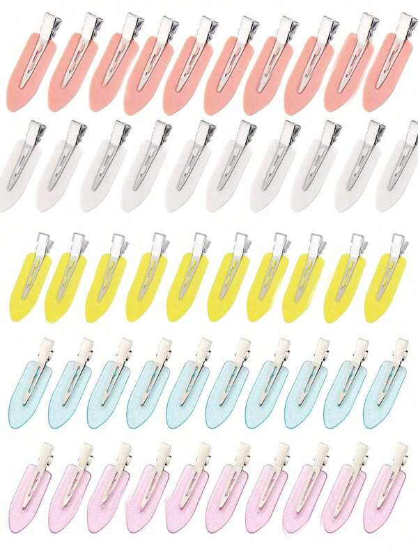 Haarclips zonder knikken, haarclips zonder kreukels, platte haarclips met eendenbek voor haarstyling en make-up, klauwclips, haarklemmen, haarspeldjes, haarspeldjes