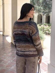 EMERY ROSE Women Fall Casual Minimalist Sweater For Everyday Wear - Multicolor - View 7