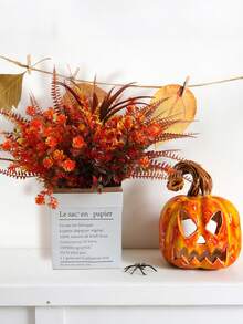 9pcs Fall Gorgeous Artificial Flower Set - UV Resistant, Lifelike Fall Artificial Plants For Indoor/Outdoor Decorations - Perfect For Thanksgiving And Christmas, Durable Home Decor, Artificial Plants For Home Decor, Fall Home Decor