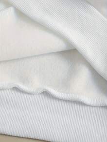 Women's Espresso Martini Cocktail Graphic Print Crewneck Sweatshirt -% Polyester Casual Long Sleeve Pullover, Washable, Autumn Winter Warm With Social Club Design And Micro Stretch Fabric - White - View 3