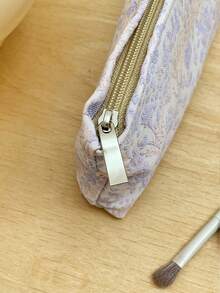 1 PC Pinkish-Purple Jungle Flowers Make Up Bag, Fashionable And Casual Large Capacity Portable Zipper Makeup Bags, Travel And Vacation Essentials Cosmetic Bags For Sanitary Napkins, Pouch Pads, Wired Earphones, Earpods, Headphones, Charger, Lipsticks, Cosmetics, Perfume, Skin Care And Beauty Products, Home Decor, For Mom, Women, Nurses, Students,Christmas Gifts,Pouch,Travel,Gifts For Women Travel Essential,Pouch,Clutch / Small Handbag, Makeup Organizer,Makeup Organize,Pouch,Brush Holder,Mini Pouch,Large Capacity Pouch