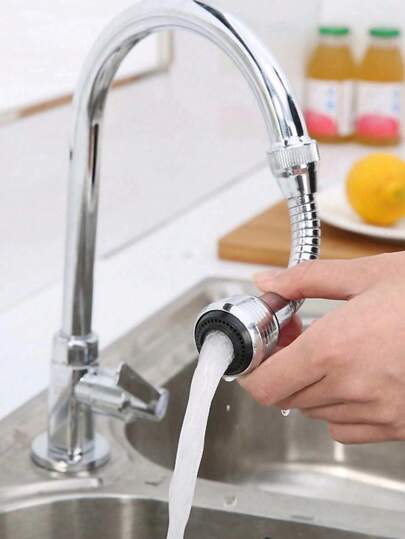 1 pieza Extensor de grifo giratorio creativo de 360 grados con 2 modos - Extensión, Rotación, Boquilla a prueba de salpicaduras, para ahorro de agua en la cocina, adecuado para alimentos, cocina, viajes, suministros de cocina, utensilios de cocina, menaje de cocina