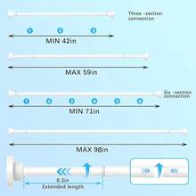 Curtain Window Rods - White - View 2