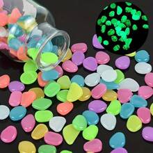 1000pcs 17Oz Glowing Stone Rocks Glow In The Dark, Luminous Decorative Pebbles Stones For Garden, Walkways, Houseplants, Park, And Aquarium