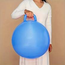 1 pezzo Palla rimbalzante gigante con manico, in PVC extra spesso per fitness e divertimento, ottima per esercizi all'aperto, feste di compleanno, attività in famiglia e relax!