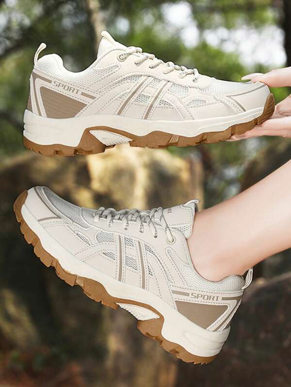 Women's Outdoor Climbing Mesh Hiking Shoes, Trekking Shoes, Casual Shoes, Walking Shoes, Training Shoes, Multi-Color Lace-Up