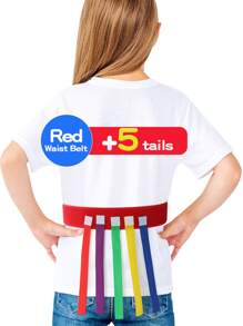 Children's Interactive Toy - Tail Pulling Game Set, Waistband + 5 Colorful Tails, Kindergarten Parent-Child Interactive Toy, Fun Chasing Game Props, Sports Early Education Physical Training Equipment, Outdoor Party Group Game, & Material, Christmas, Halloween, Thanksgiving Family Party Game, Children's Gift Set