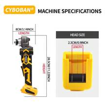 CYBOBAN电动工具，直径100mm的小型角磨机，21V锂电池切割机，兼容大易4.0Ah大容量电池，机身机械感强。