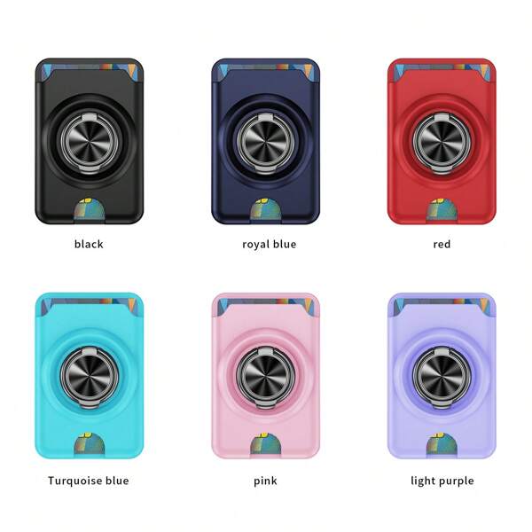 Ultra Fashionable & Unique 360° Rotating Phone Holder Card Wallet With Expanded Card Slots, Suitable For Various Magnetic Types Compatible With IPhone, Android Phone, Gift For Birthday, Family, Friends Phone Stand Phone Accessories