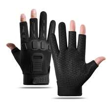 Tactical Gloves Women And Men Outdoor Rock Climbing Finger Leakage Training Anti Slip Cycling Tactical Gloves - Black - View 1