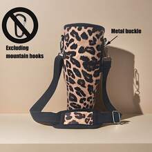 SUGAW 1 pezzo Porta borraccia regolabile da 40 once con cinturino alla spalla, accessorio per borraccia di colore unito a forma di cuore impermeabile per San Valentino, adatto per escursioni, campeggio, viaggi di lavoro, compatibile con , forniture per il rientro a scuola