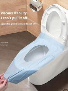 1/10/20pcs Disposable Toilet Seat Cover Pad, 10pcs/Pack, Individually Packaged Paper Material Portable Sanitary & Waterproof Toilet Mat With Extended Coverage, Suitable For Hotels, Public Places, Travel, Leisure Clubs, And Home Use Bathroom Decoration Fall Decoration