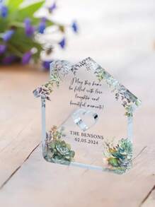 Custom New Home Gifts, New Home Decorations, Housewarming Gifts, Personalization, New Home Acrylic Plaque, Our First Home, Homeowner Gifts, Home Decor 3.9" X 3.9"